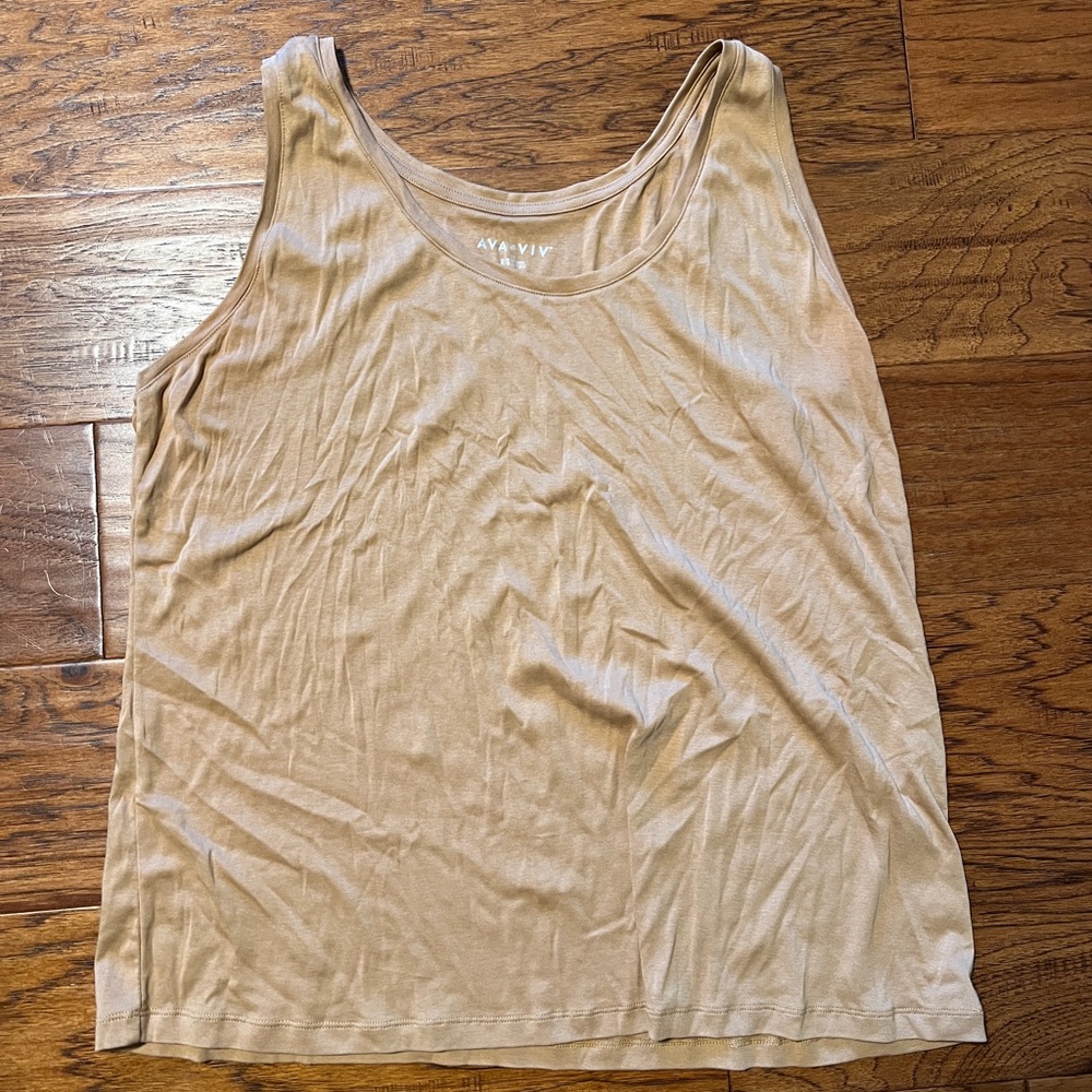 Ava & Viv Beige Casual Top